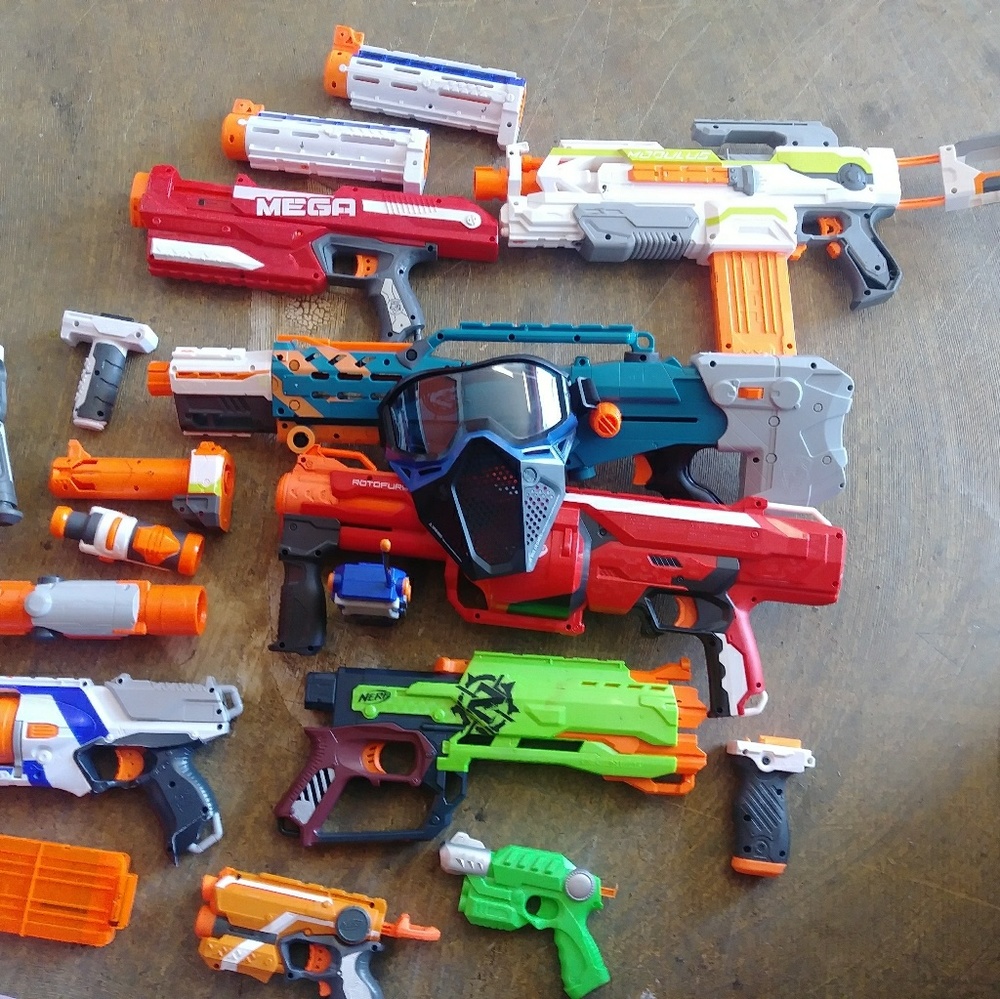 Nerf Guns and attachments